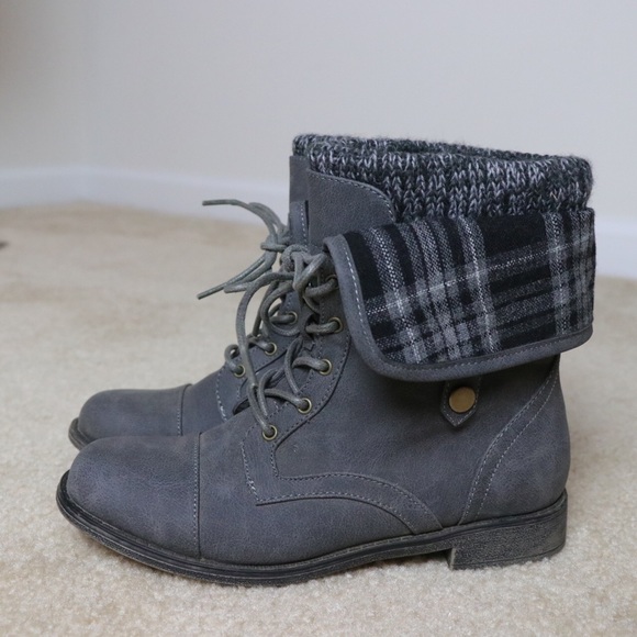 Plaid ankle boots - Picture 2 of 6